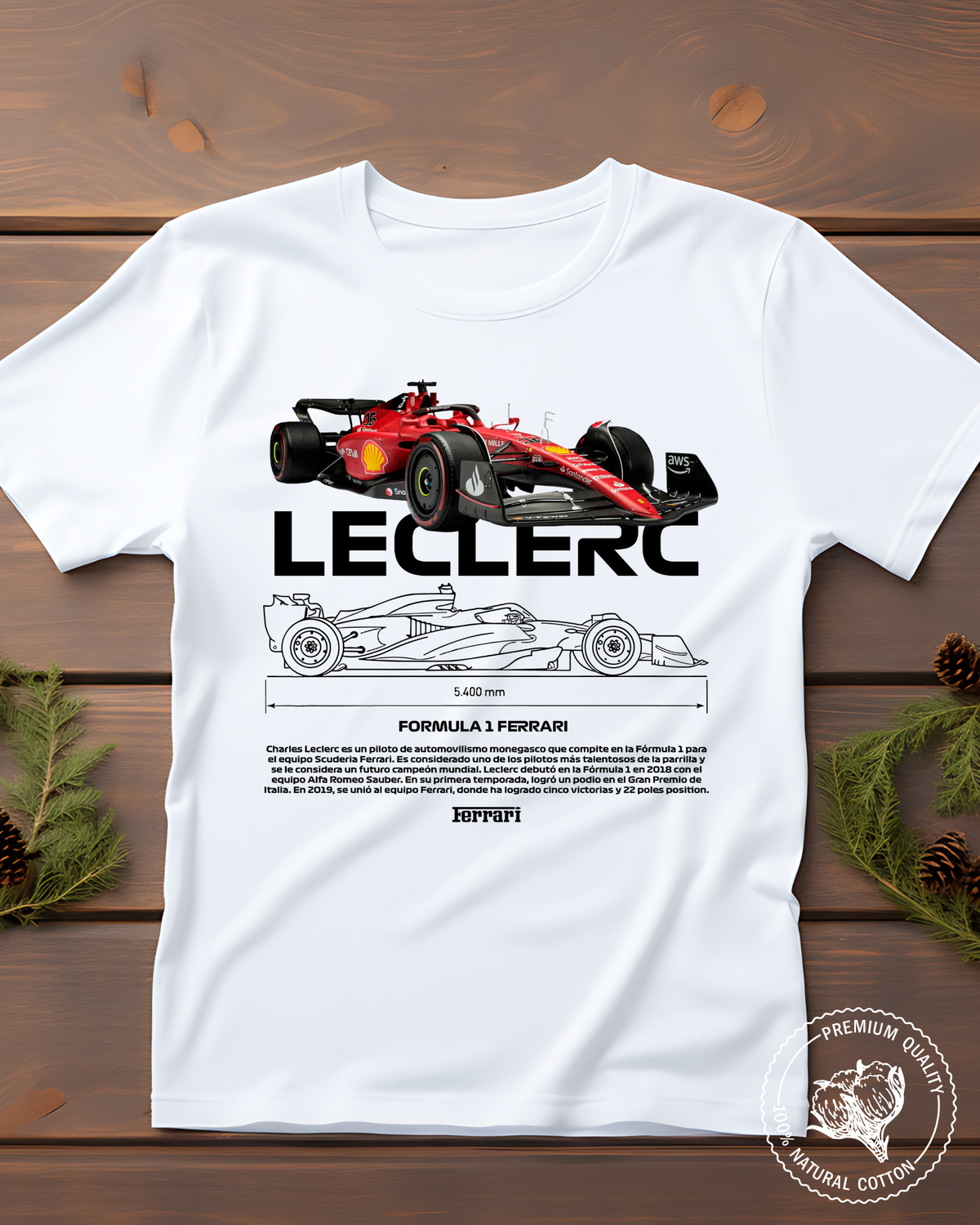 Charles Leclerc – Ferrari F1 Graphic T-Shirt