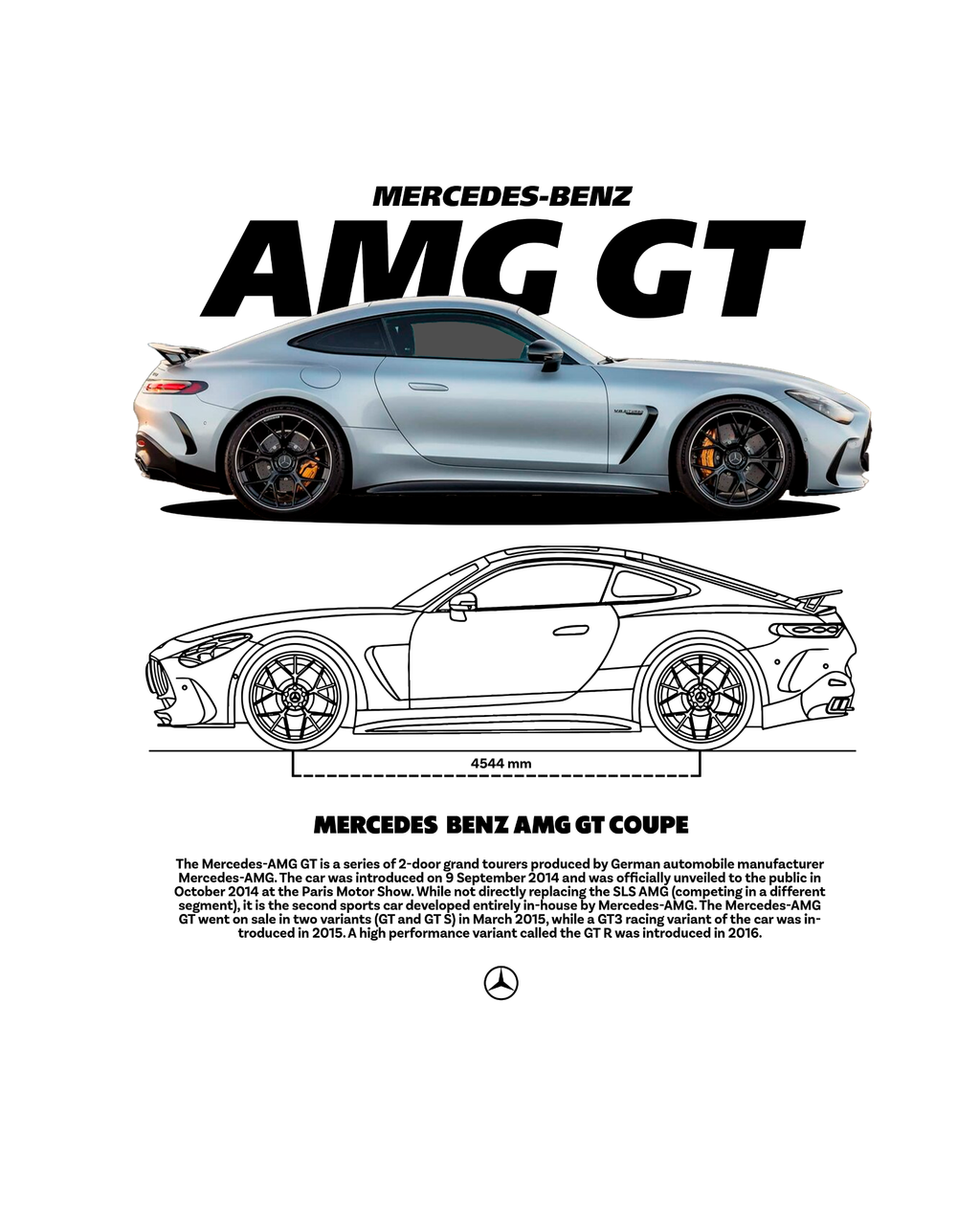 Mercedes-AMG GT Coupe Graphic T-Shirt