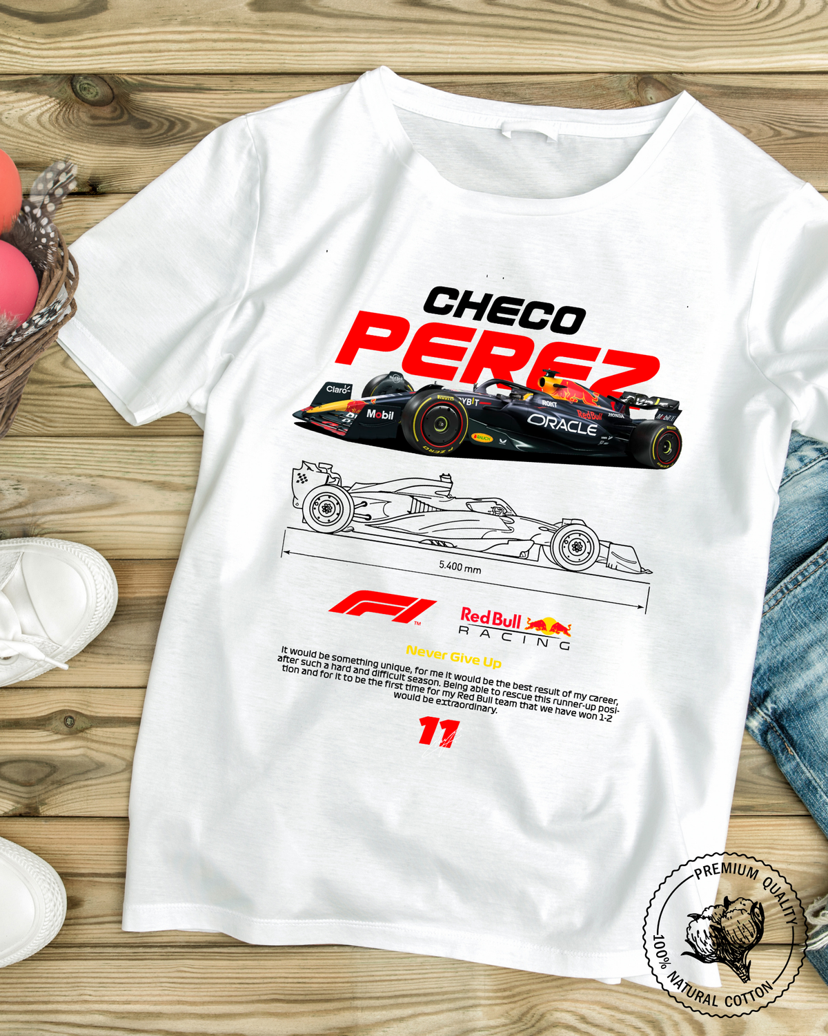 Checo Perez Red Bull Racing F1 Racing Graphic T-Shirt