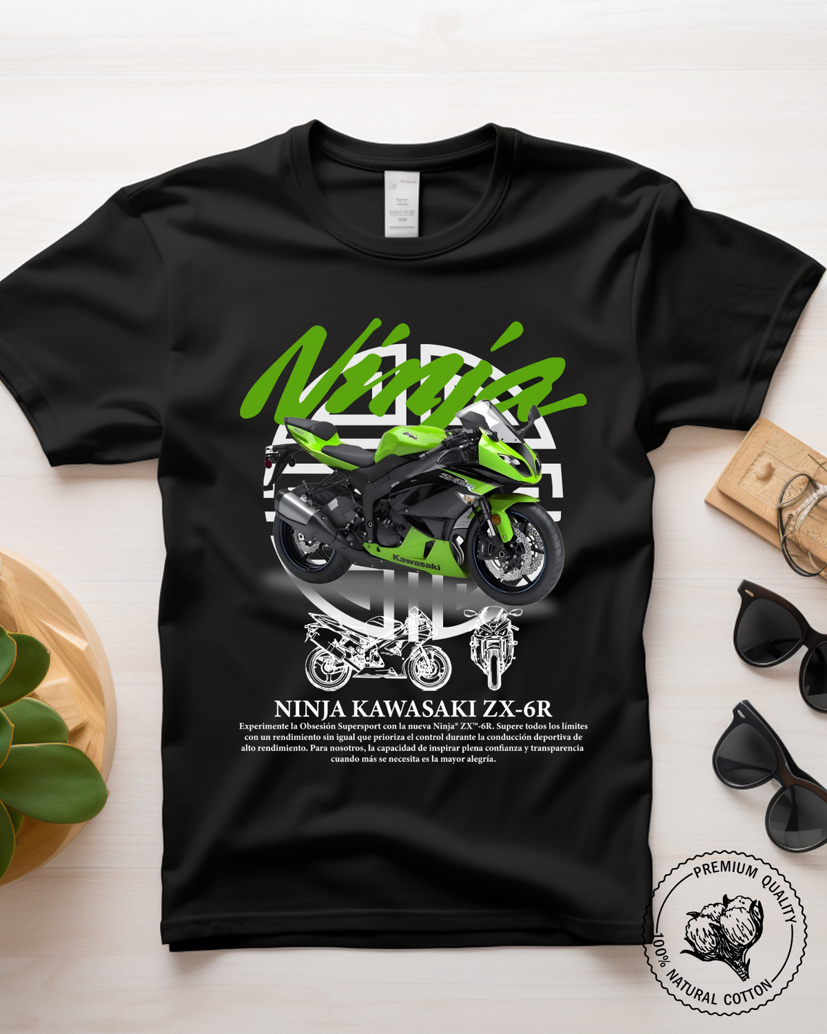 Kawasaki Ninja ZX-6R Motorcycle Graphic T-Shirt