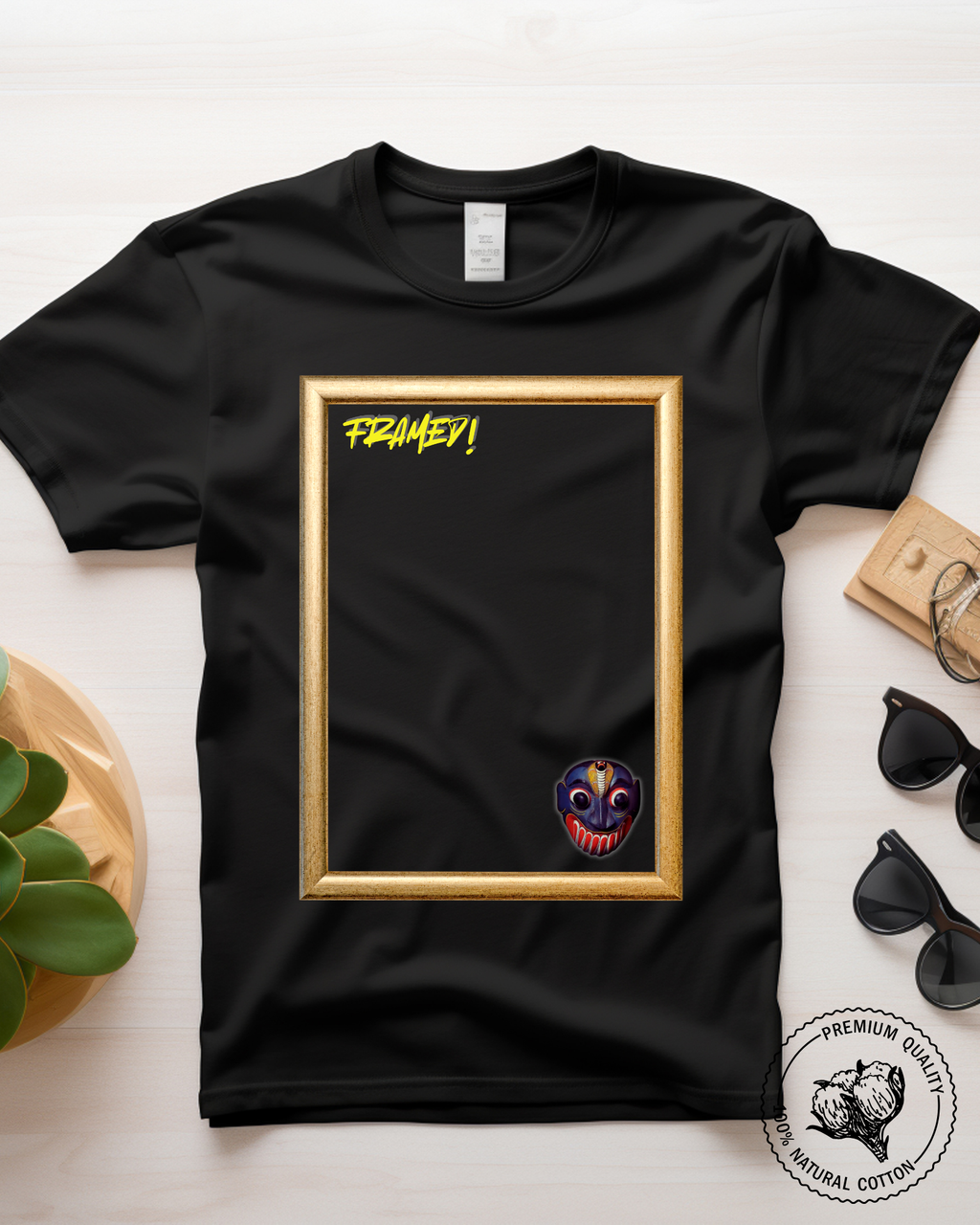 Framed Mask Graphic T-Shirt