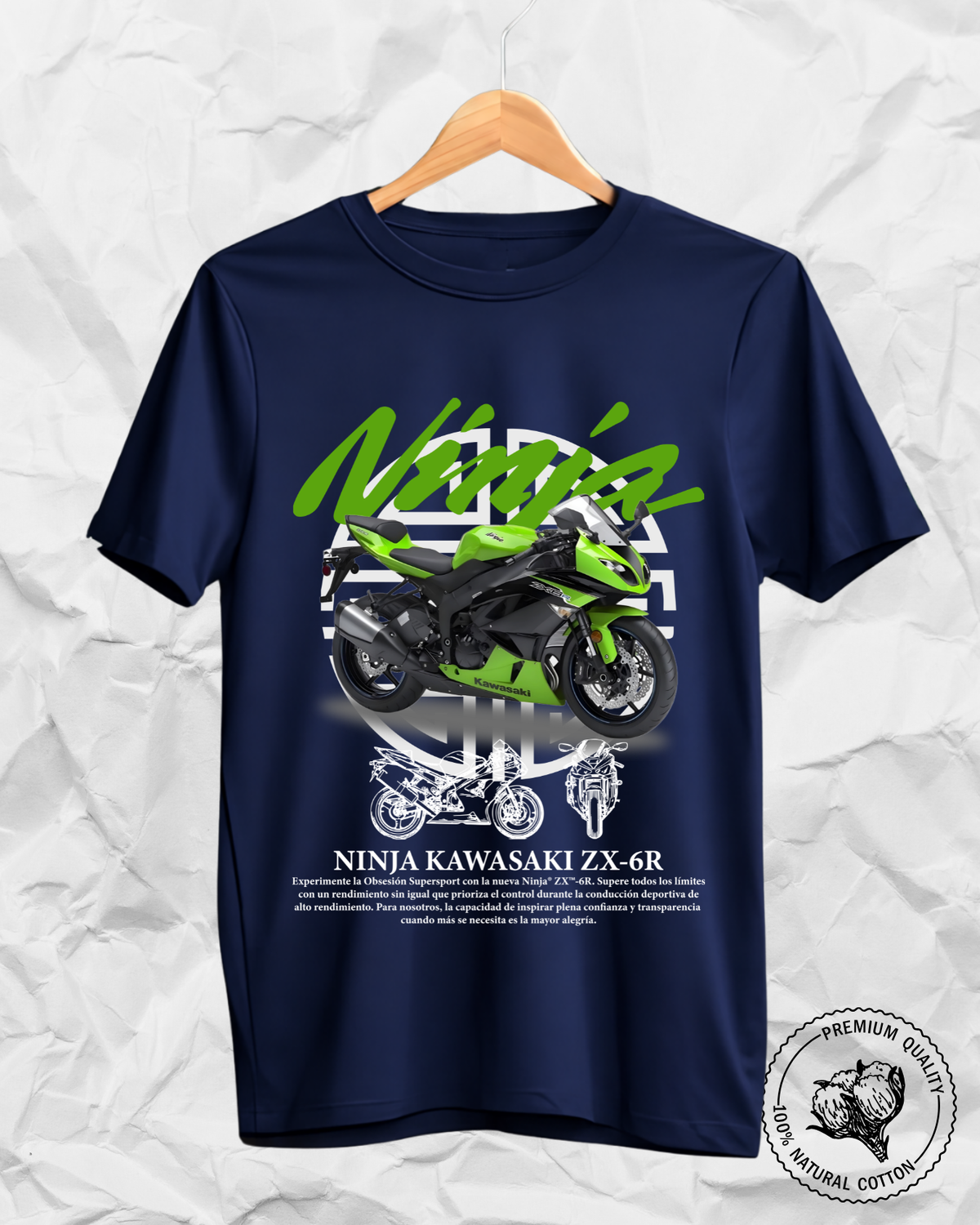 Kawasaki Ninja ZX-6R Motorcycle Graphic T-Shirt