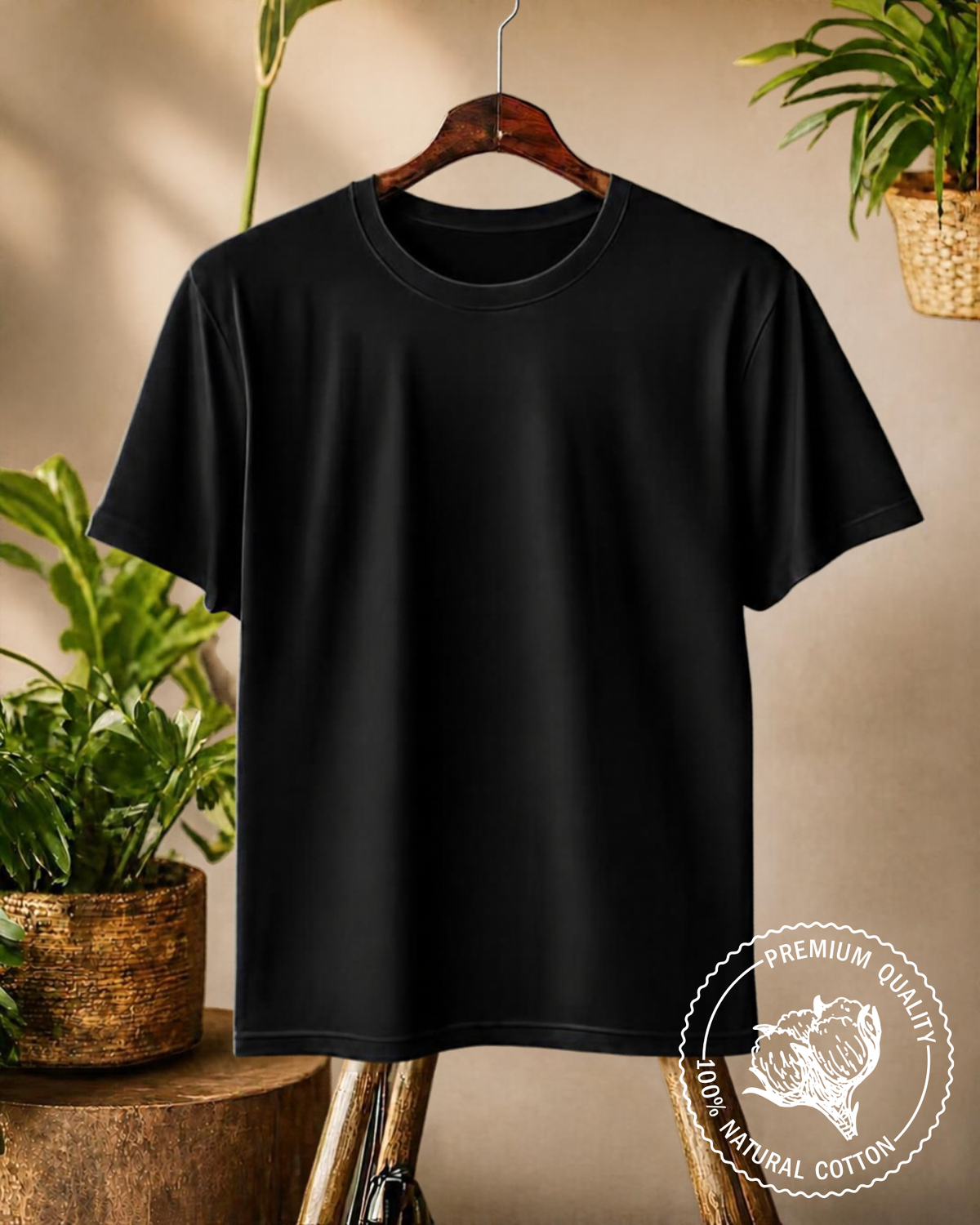 Black Plain T-Shirt