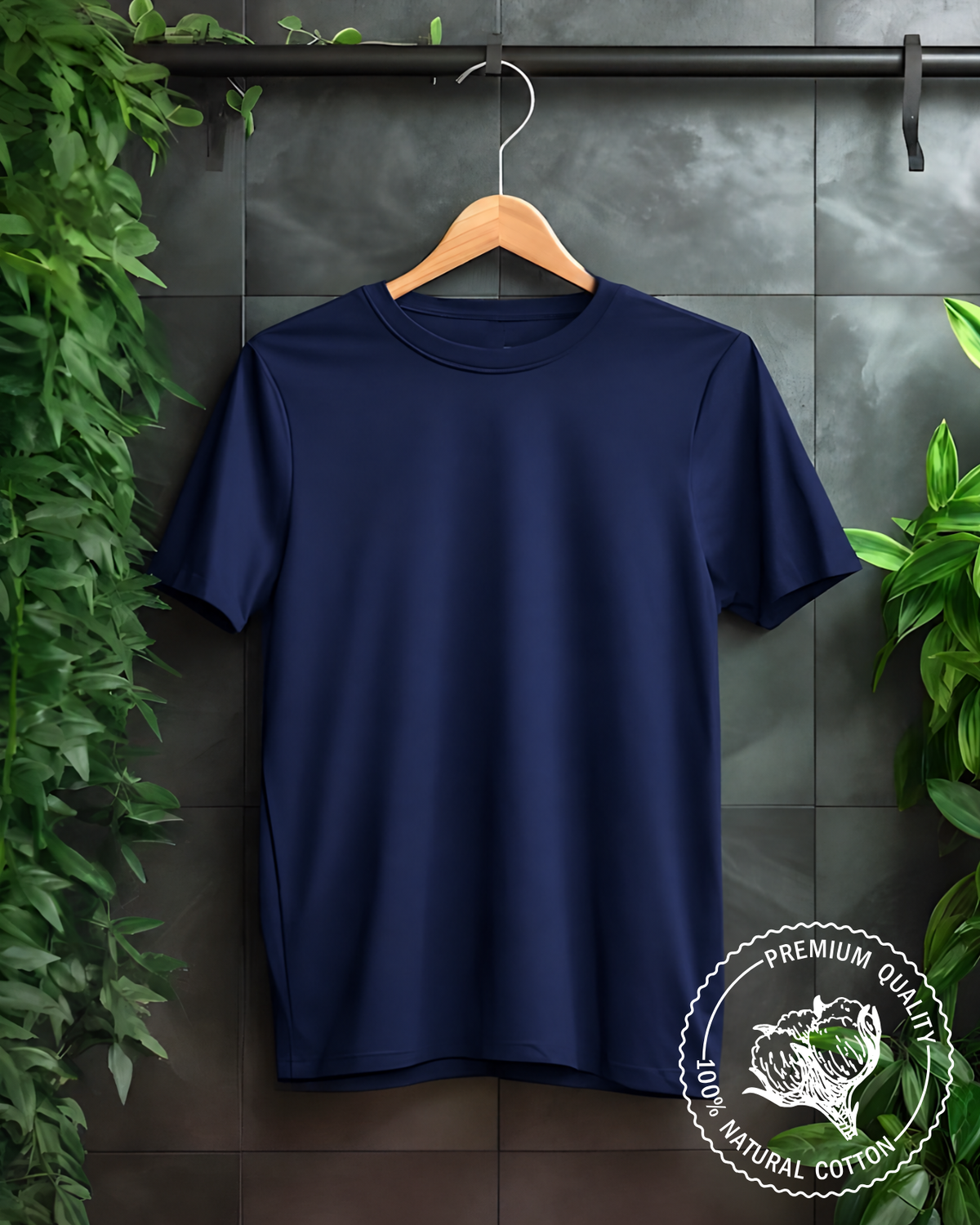 Navy Blue Plain T-Shirt