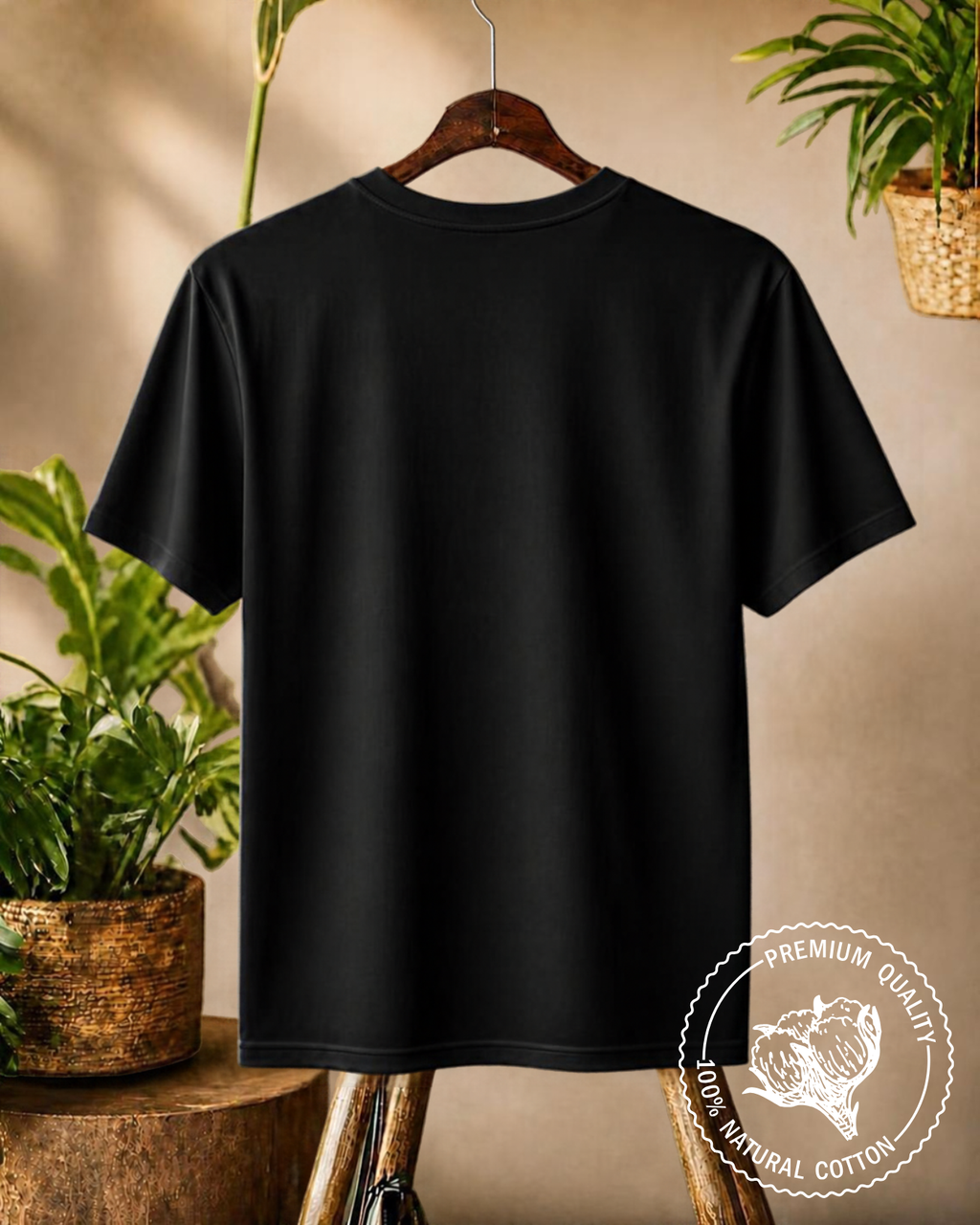 Black Plain T-Shirt