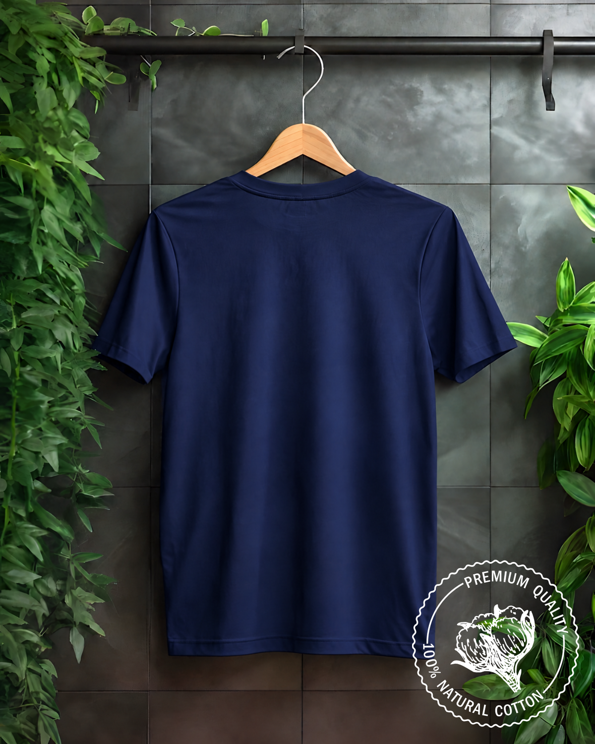 Navy Blue Plain T-Shirt